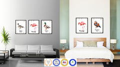 Flamingo Bird Canvas Print, Black Picture Frame Gift Ideas Home Decor Wall Art Decoration