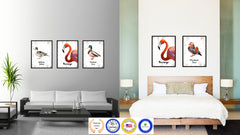 Flamingo Bird Canvas Print, Black Picture Frame Gift Ideas Home Decor Wall Art Decoration