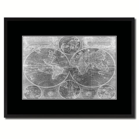 Johann Baptist Homann Vintage Monochrome Map Canvas Print, Gifts Picture Frames Home Decor Wall Art