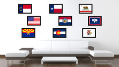 Missouri State Flag Canvas Print with Custom Black Picture Frame Home Decor Wall Art Decoration Gifts