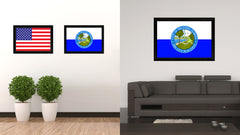 Orlando City Florida State Flag Canvas Print Black Picture Frame