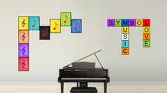Treble Music Orange Canvas Print Pictures Frames Office Home Décor Wall Art Gifts
