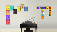 Treble Music Aqua Canvas Print Pictures Frames Office Home Décor Wall Art Gifts