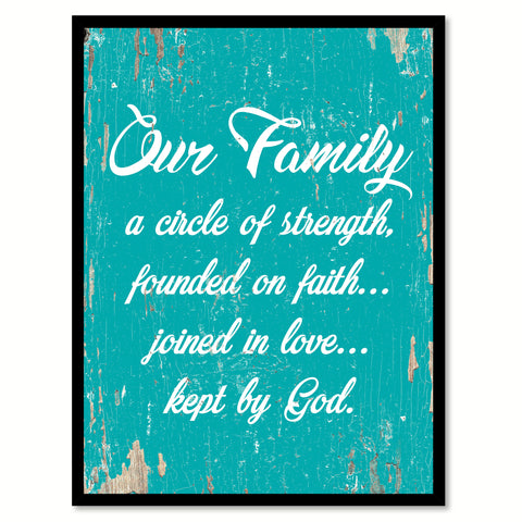 Our Family Kept By God Quote Saying Home Decor Wall Art Gift Ideas 111841