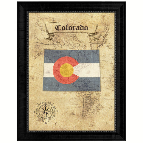 Colorado State Vintage Map Gifts Home Decor Wall Art Office Decoration
