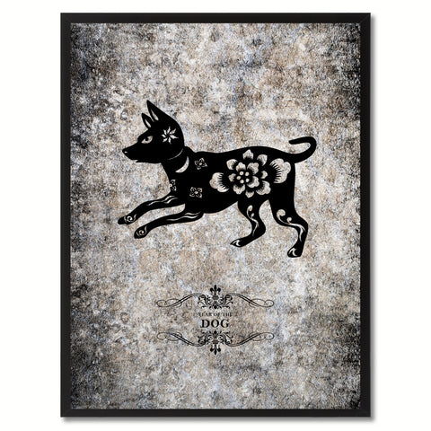 Zodiac Horse Horoscope Canvas Print, Black Picture Frame Home Decor Wall Art Gift