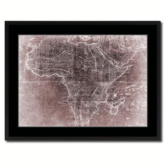 Africa Mapmaker Vintage Vivid Sepia Map Canvas Print, Picture Frames Home Decor Wall Art Decoration Gifts