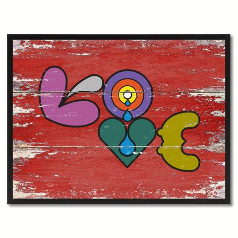 Love Beach Adult Sign Frame Gift Canvas Print Home Décor Wall Art