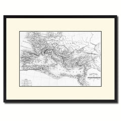 Constantine Empire Vintage B&W Map Canvas Print, Picture Frame Home Decor Wall Art Gift Ideas