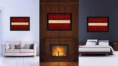 Latvia Country Flag Vintage Canvas Print with Black Picture Frame Home Decor Gifts Wall Art Decoration Artwork