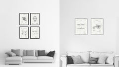 1936 Ski Old Patent Art Print on Canvas Custom Framed Vintage Home Decor Wall Decoration Great for Gifts