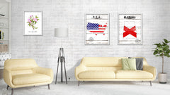 Alabama Flag Gifts Home Decor Wall Art Canvas Print with Custom Picture Frame