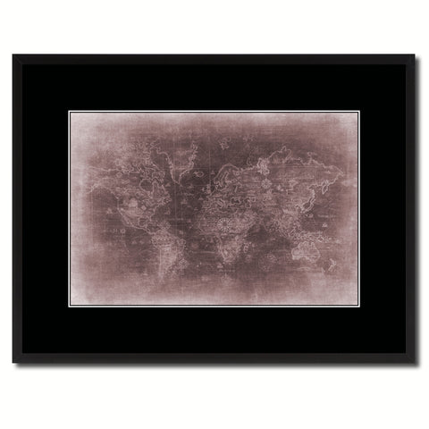 Ancient World Vintage Vivid Sepia Map Canvas Print, Picture Frames Home Decor Wall Art Decoration Gifts