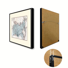Siberia Russia Vintage Antique Map Wall Art Home Decor Gift Ideas Canvas Print Custom Picture Frame