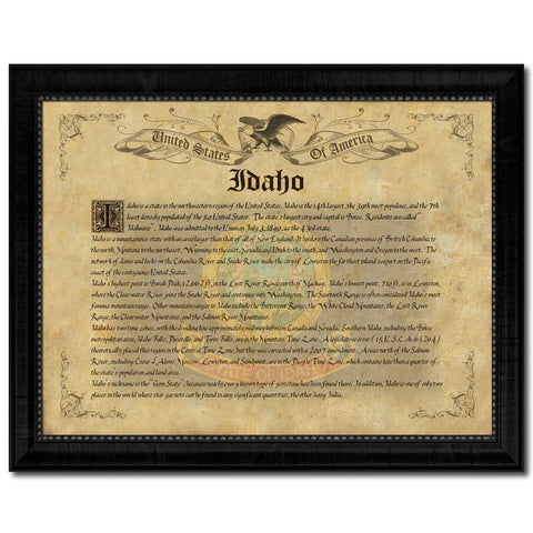 Idaho State Vintage Map Gifts Home Decor Wall Art Office Decoration