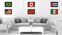 Trinidad Country Flag Texture Canvas Print with Black Picture Frame Home Decor Wall Art Decoration Collection Gift Ideas