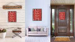 Your vibe attracts your tribe Inspirational Quote Saying Framed Canvas Print Gift Ideas Home Decor Wall Art, Red