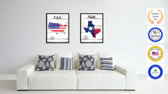 Texas State Flag Gifts Home Decor Wall Art Canvas Print Picture Frames