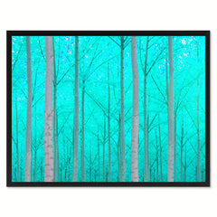 Autumn Tree Aqua Landscape Photo Canvas Print Pictures Frames Home Décor Wall Art Gifts