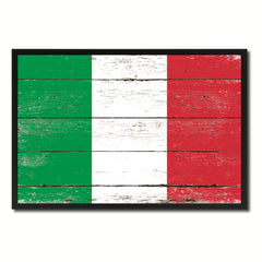 Italy Country National Flag Vintage Canvas Print with Picture Frame Home Decor Wall Art Collection Gift Ideas