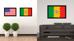 Los Angeles City California State Flag Canvas Print Black Picture Frame