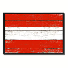 Austria Country National Flag Vintage Canvas Print with Picture Frame Home Decor Wall Art Collection Gift Ideas
