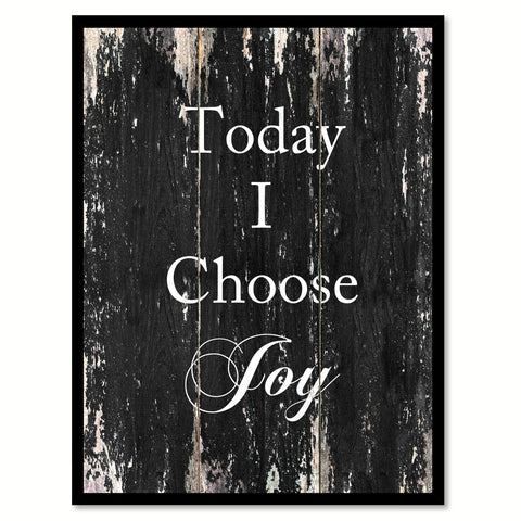 Today I choose joy Quote Saying Canvas Print with Picture Frame Home Decor Wall Art