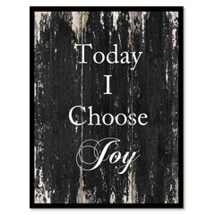 Today I choose joy Quote Saying Canvas Print with Picture Frame Home Decor Wall Art