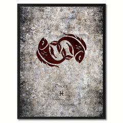 Zodiac Pisces Horoscope Astrology Canvas Print, Picture Frame Home Decor Wall Art Gift