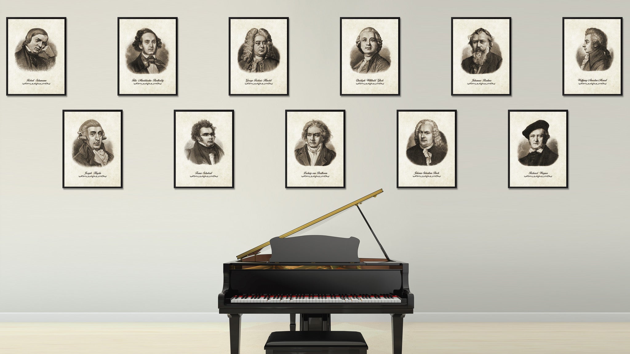 Mozart Musician Canvas Print Pictures Frames Music Home Décor Wall Art Gifts