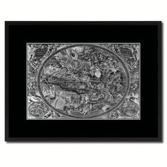 Christian Celestial Hemisphere Vintage Monochrome Map Canvas Print, Gifts Picture Frames Home Decor Wall Art