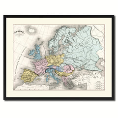 Ancient Europe Vintage Antique Map Wall Art Home Decor Gift Ideas Canvas Print Custom Picture Frame