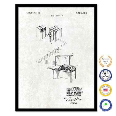 1973 Small reconfigurable processor for a variety of data processing applications Old Patent Art Print on Canvas Custom Framed Vintage Home Decor Wall Decoration Great for Gifts