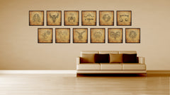 Zodiac Dragon Horoscope Black Canvas Print Black Custom Frame Home Decor Wall Art