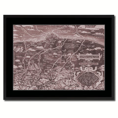 Germany Bavaria Vintage Vivid Sepia Map Canvas Print, Picture Frames Home Decor Wall Art Decoration Gifts