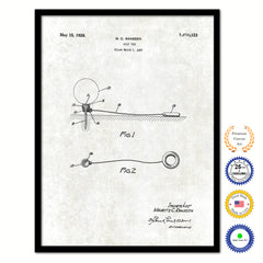 1928 Golf Tee Old Patent Art Print on Canvas Custom Framed Vintage Home Decor Wall Decoration Great for Gifts