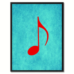 Quaver Music Aqua Canvas Print Pictures Frames Office Home Décor Wall Art Gifts