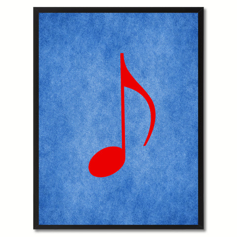 Quaver Music Blue Canvas Print Pictures Frames Office Home Décor Wall Art Gifts