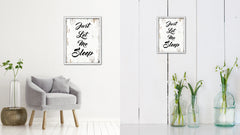 Just Let Me Sleep Vintage Saying Gifts Home Decor Wall Art Canvas Print with Custom Picture Frame