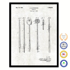 1929 Drumstick Old Patent Art Print on Canvas Custom Framed Vintage Home Decor Wall Decoration Great for Gifts