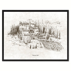 Tuscany Italy Winery Canvas Print Pictures Frames Home Décor Wall Art Gifts