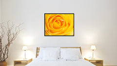 Yellow Rose Flower Framed Canvas Print Home Décor Wall Art