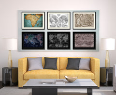 Finland Centuries Vintage Sepia Map Canvas Print, Picture Frame Gifts Home Decor Wall Art Decoration