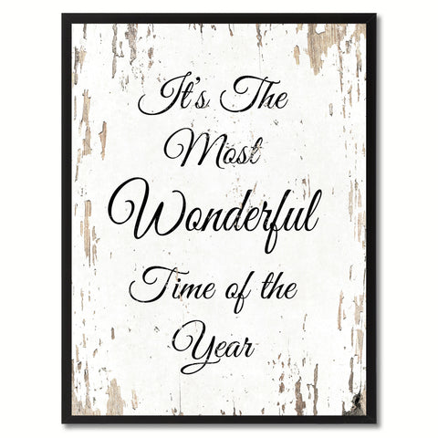 It's the most wonderful time of the year Christmas Quote Saying Gift Ideas Home Decor Wall Art