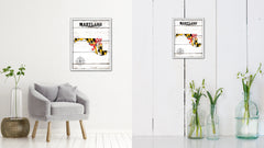 Maryland Flag Gifts Home Decor Wall Art Canvas Print with Custom Picture Frame
